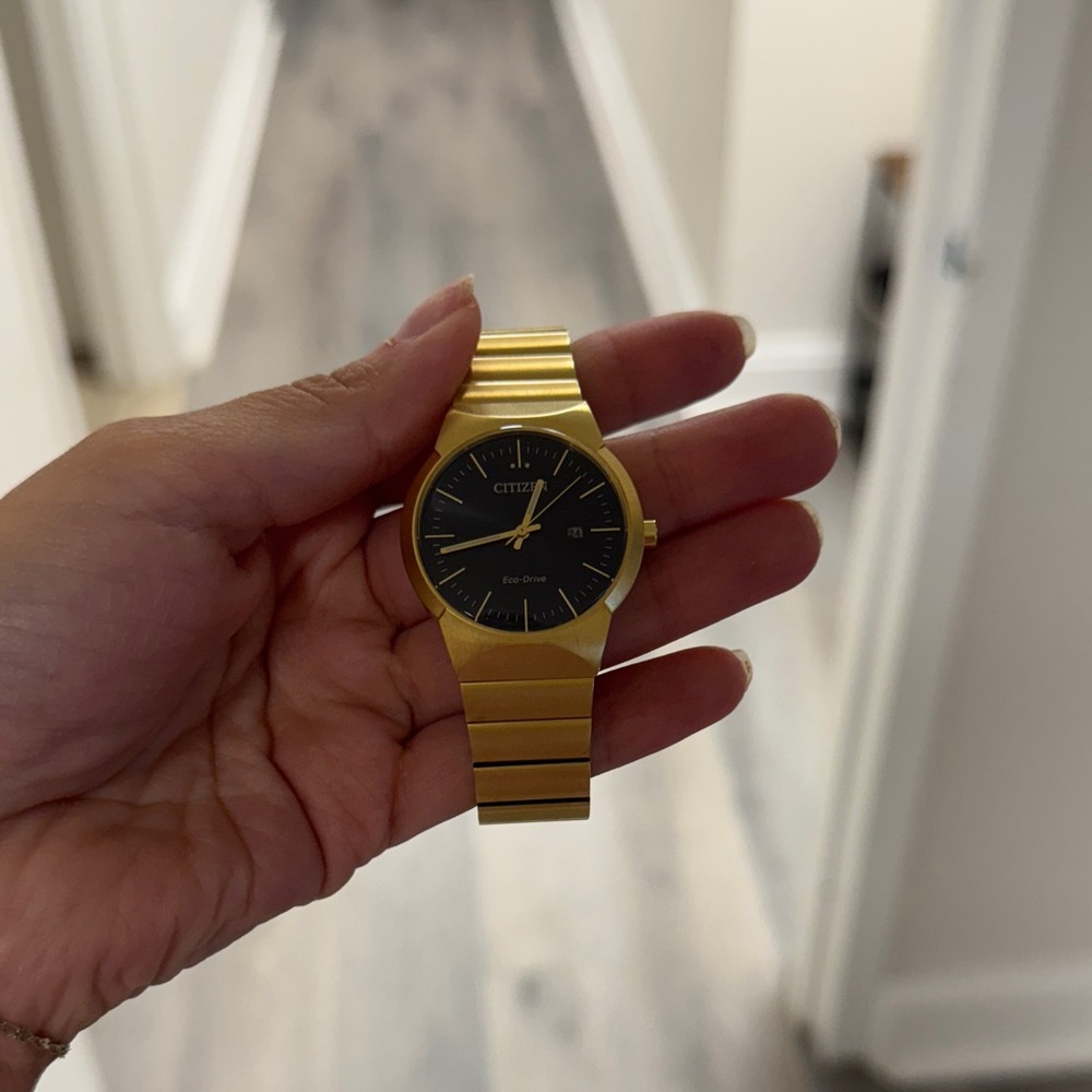 Citizen Gold and Black Timepiece